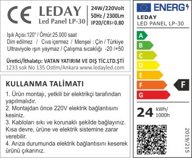 sıva üstü led panel