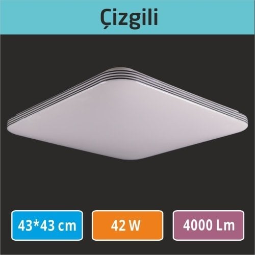 Sıva Üstü Led Panel 43*43 Çizgili