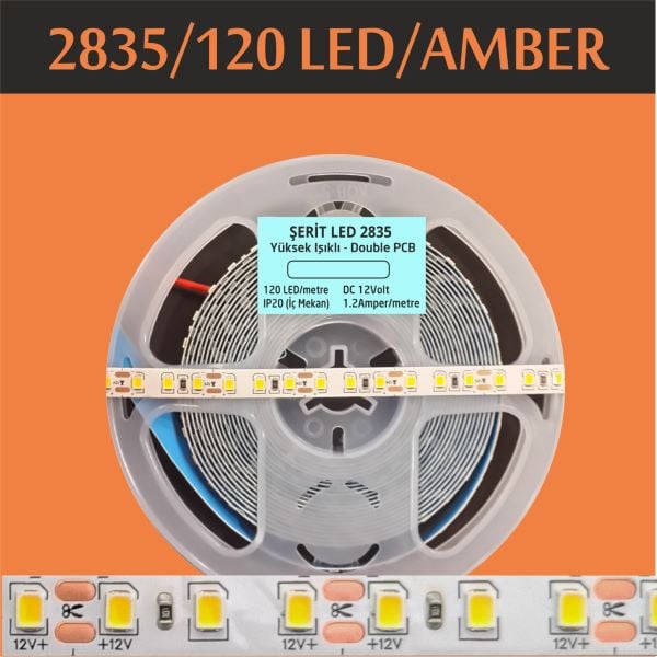 2835 Şerit Led | 120 Led | Amber