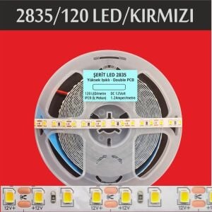 2835 Şerit Led | 120 Led | Kırmızı