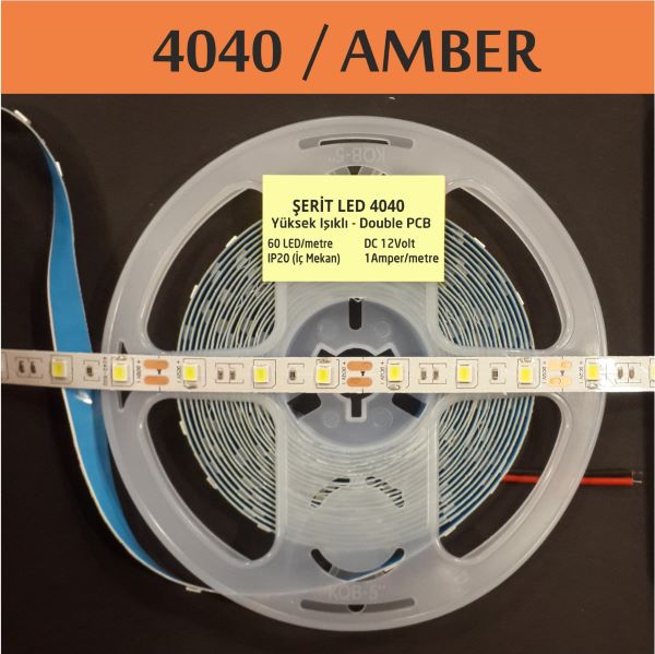 4040 Şerit Led | Amber