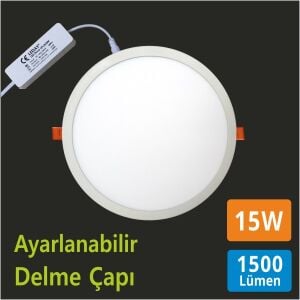 15W Ayarlı Led Panel Spot Beyaz