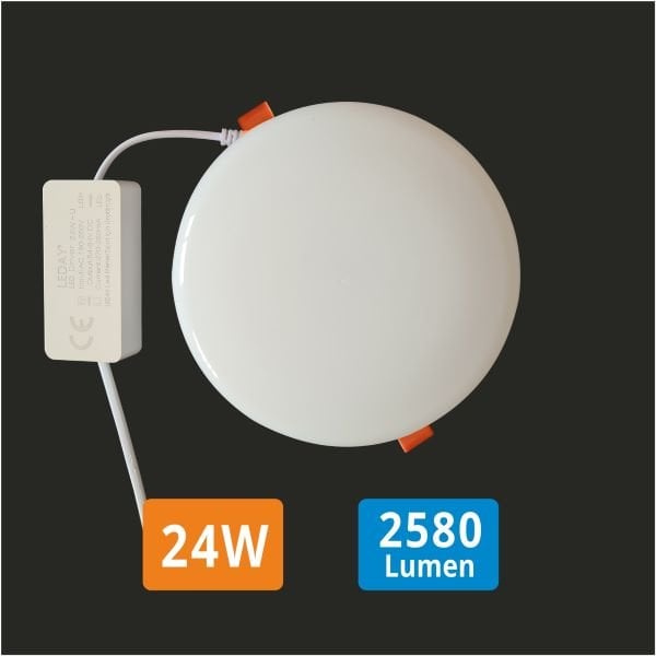 24W Çerçevesiz Ayarlı Led Panel