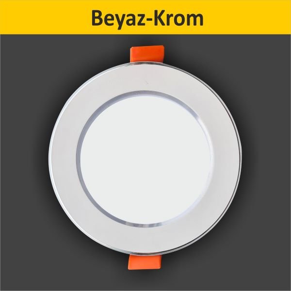 3 Renkli Led Spot - Beyaz Krom