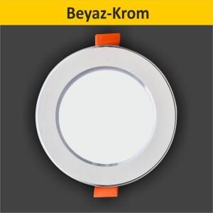 3 Renkli Led Spot - Beyaz Krom