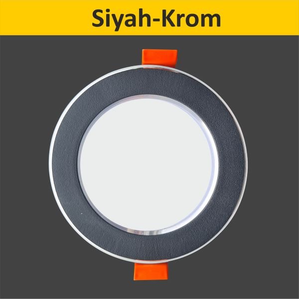 3 Renkli Led Spot - Siyah Krom 180 Adet