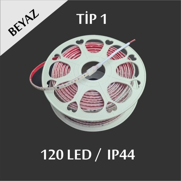 220V Şerit Led Tip 1 Beyaz