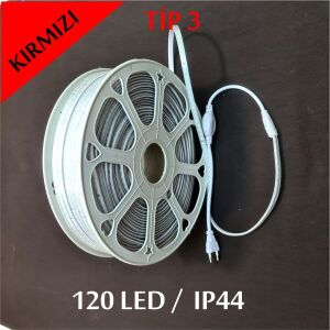 220V Şerit Led Tip 3 Kırmızı