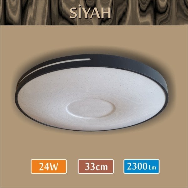 Sıva Üstü Led Panel 24W Siyah