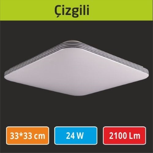 Sıva Üstü Led Panel 33*33 Çizgili