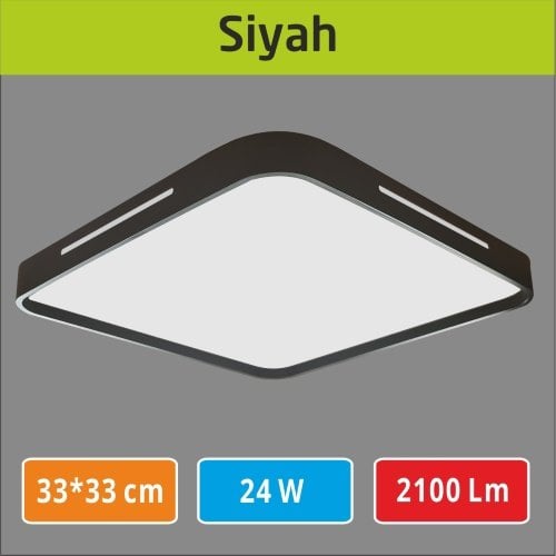 Sıva Üstü Led Panel 33*33 Siyah