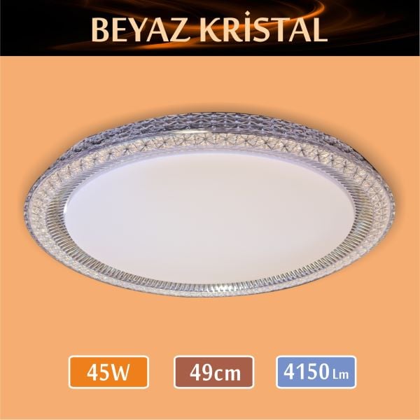 Sıva Üstü Led Panel 45W Gümüş Kristal