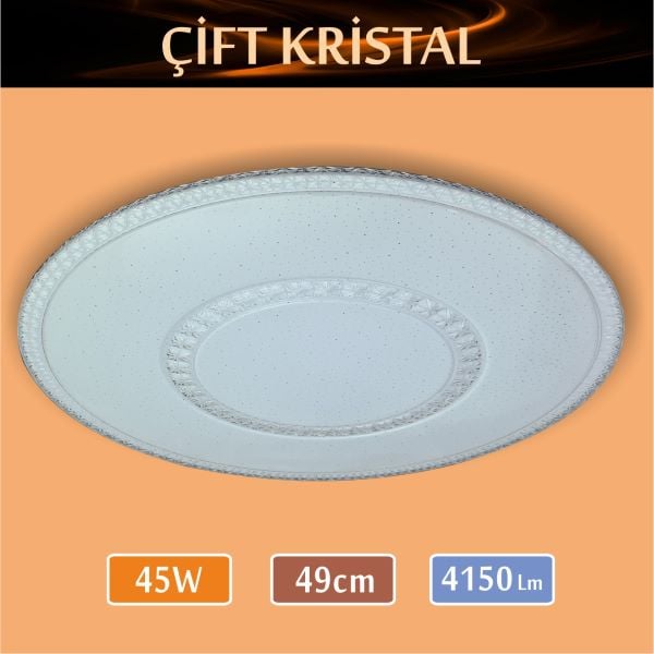 Sıva Üstü Led Panel 45W Çift Kristal