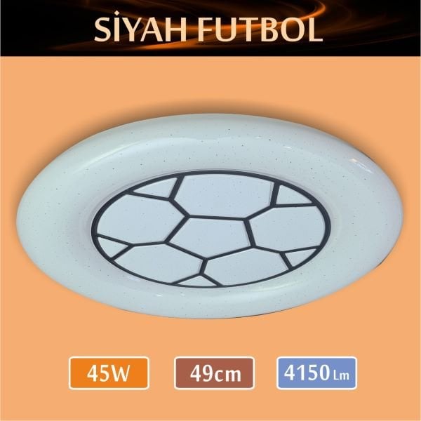 Sıva Üstü Led Panel 45W Siyah Futbol