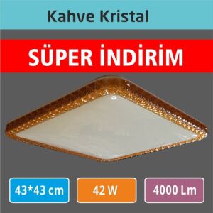 Sıva Üstü Led Panel 43*43 Kahve Kristal