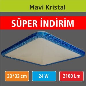 Sıva Üstü Led Panel 33*33 Mavi Kristal